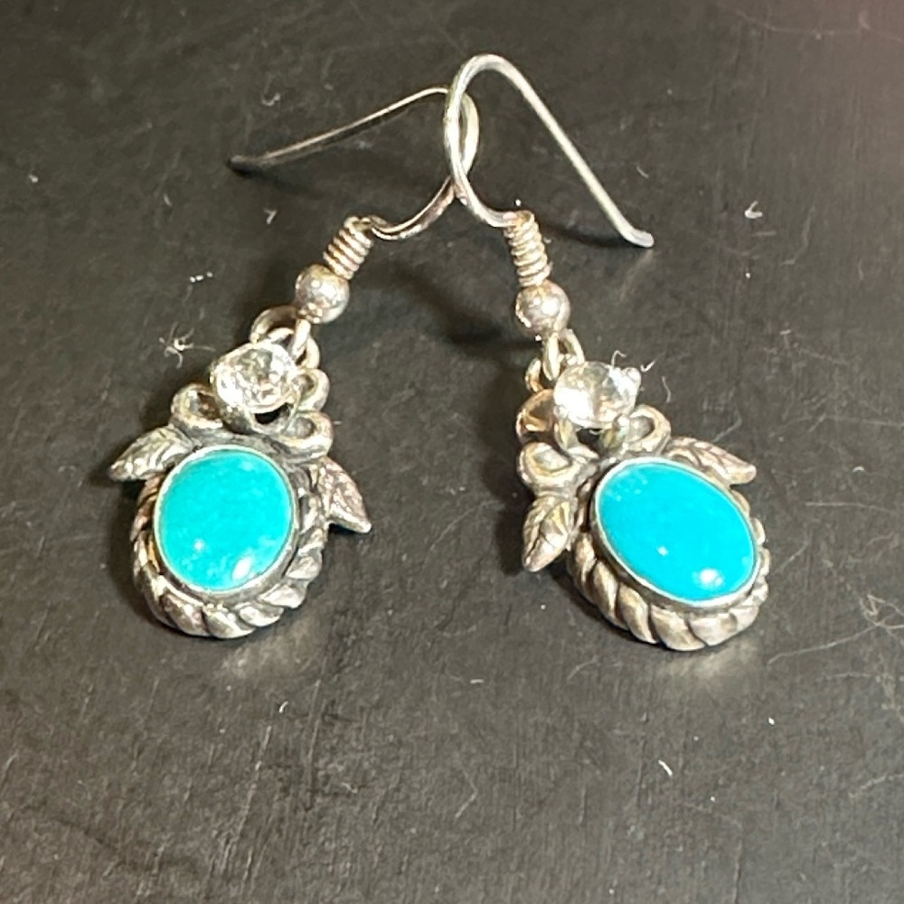 Carolyn Pollack earrings silver turquoise 925